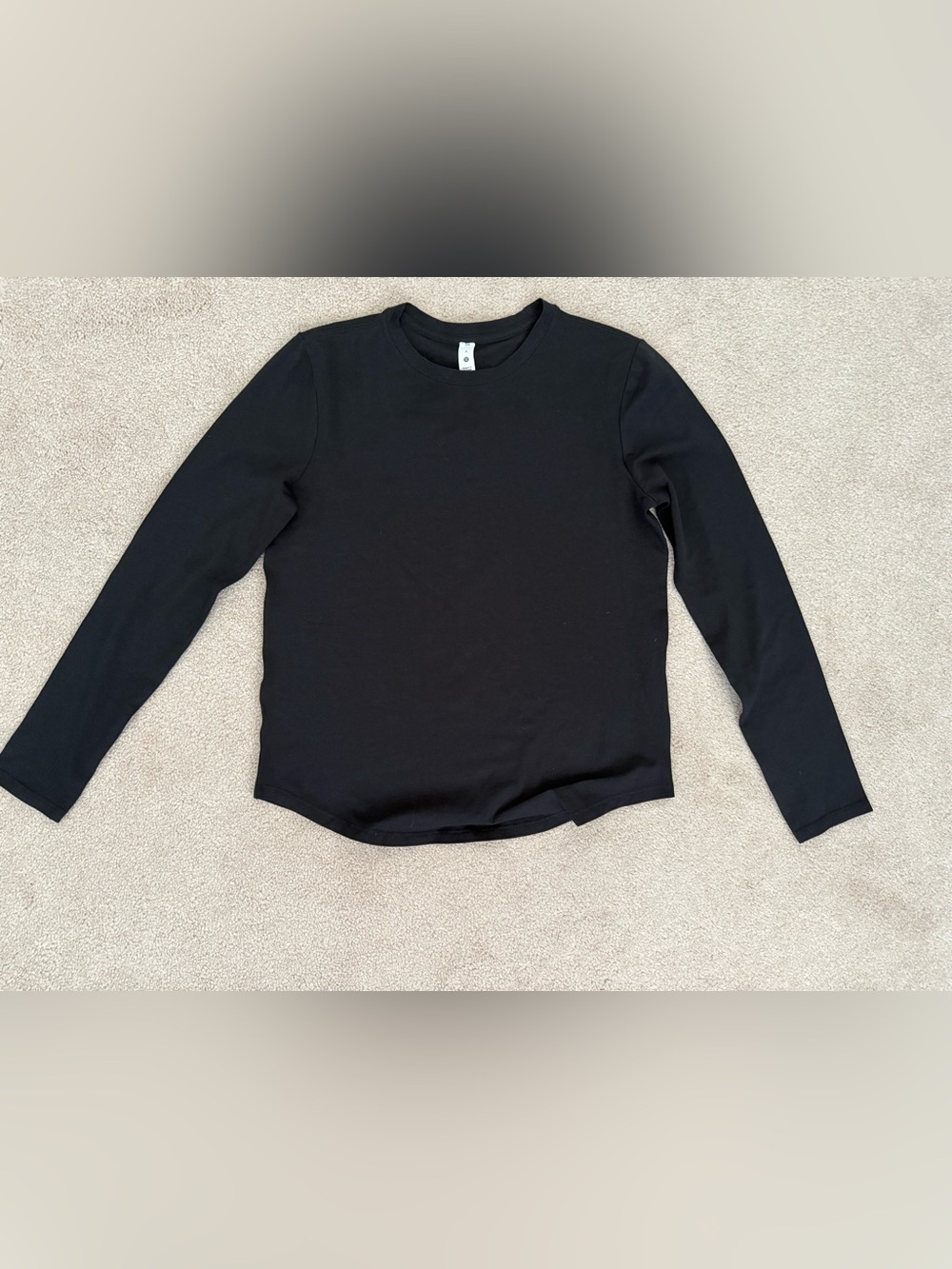Lululemon black pima cotton long sleeve- size 2